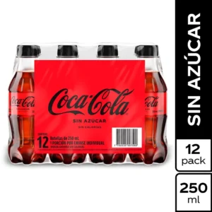 COCA COLA CERO 250 ML PET PACA X 12 UND