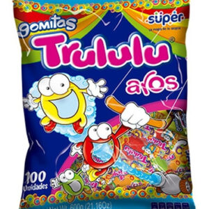 GOMA TRULULU AROS BOLSA X 100 UND